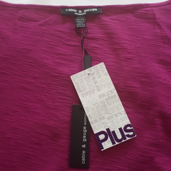 Cable & Gauge Women 3X Sleeveless Top - Picture 6 of 6